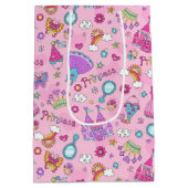 Roze Sprookje Prinses Party Medium Cadeauzakje (Achterkant)