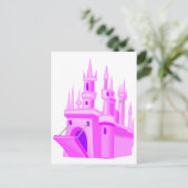 Roze sprookje voor het huwelijk briefkaart (Staand voorkant)