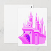 Roze sprookje voor het huwelijk briefkaart (Voorkant / Achterkant)