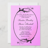 Roze sprookjes bruiloftsinvitaties kaart (Voorkant)