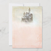 Roze sprookjeskasteel bruidsdouche  kaart (Achterkant)