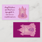 Roze Sprookjeskasteel Visitekaartjes (Voorkant / Achterkant)