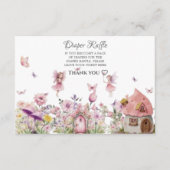 Roze Sprookjesluier Raffle Kaart voor Baby shower (Voorkant)