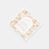Roze Sprookjestuin Baby Shower Servet (Hoek)