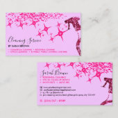 Roze Spuitbus Paarse schoonmaakmachine Visitekaartje (Voorkant / Achterkant)