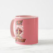 Roze - Ssst! Vandaag geen koffie Mok (Voorkant links)