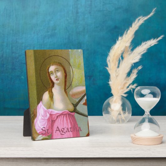 Roze St. Agatha (M 003) 5"x7" Fotoplaat (Zijkant)