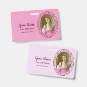 Roze St. Agatha (M 003) Badge 1 (Voor- en achterkant)