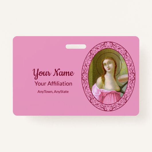 Roze St. Agatha (M 003) Badge 1 (Voorkant)