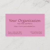 Roze St. Agatha (M 003) FB Standard Visitekaartje (Achterkant)