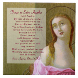 Roze St. Agatha (M 003) Keramische Tegel 2 Tegeltje