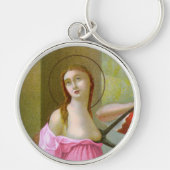 Roze St. Agatha (M 003) Sleutelhanger (Voorkant)