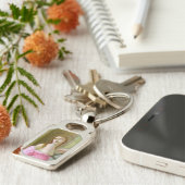 Roze St. Agatha (M 003) Sleutelhanger (Zijkant)