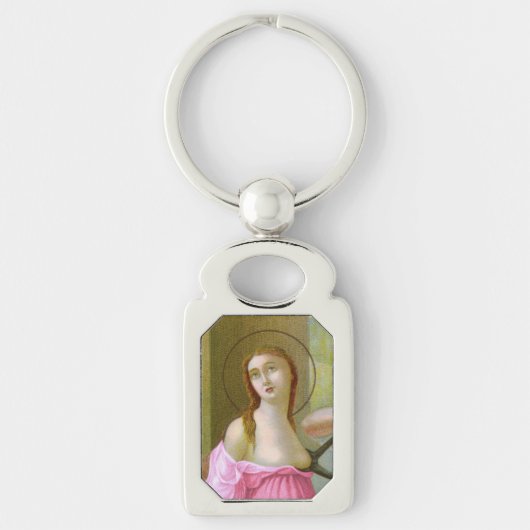 Roze St. Agatha (M 003) Sleutelhanger (Voorkant)