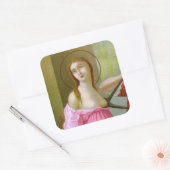 Roze St. Agatha (M 003) Vierkante Sticker (Envelop)