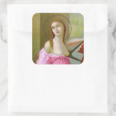 Roze St. Agatha (M 003) Vierkante Sticker (Tas)
