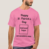 Roze St. Patrick's Day Bedrijfs T-Shirt (Voorkant)