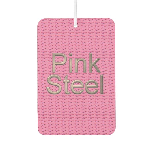 Roze Staal auto luchtverfrisser (Voorkant)