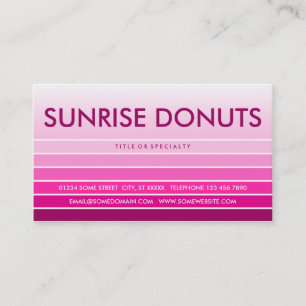 roze staal DONUTS Visitekaartje