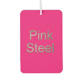 Roze Staal fuchsia auto luchtverfrisser (Voorkant)