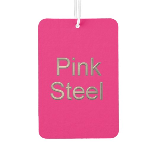 Roze Staal fuchsia auto luchtverfrisser (Achterkant)