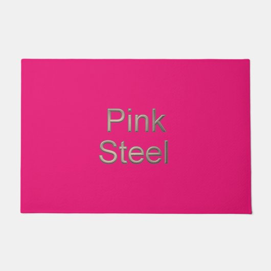 Roze Staal fuchsia deurmat (Voorkant)