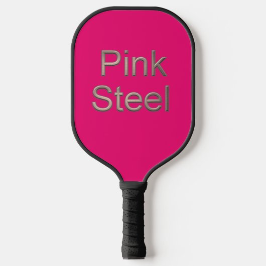 Roze Staal fuchsia zwart pickleball paddle (Voorkant)