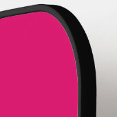Roze Staal fuchsia zwart pickleball paddle (Links Detail)