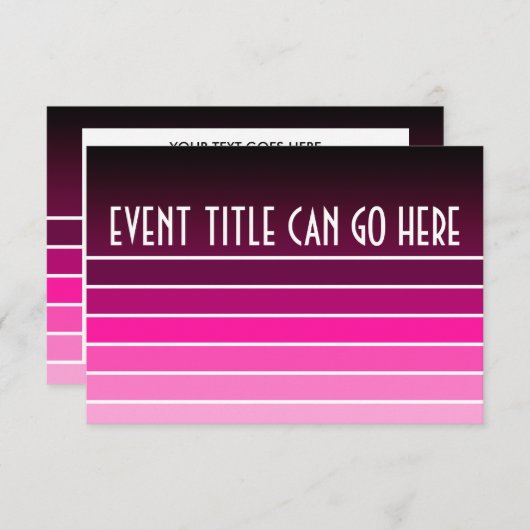 roze staal kaart (Voorkant / Achterkant)