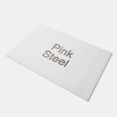 Roze Staal naam deurmat (Schuin)