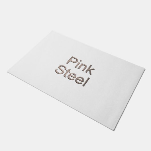 Roze Staal naam deurmat (Schuin)