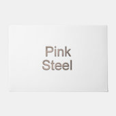 Roze Staal naam deurmat (Voorkant)