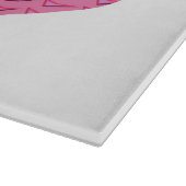 Roze Staal ovaal glas snijplank (Hoek)