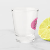 Roze Staal ovaal schot glas (Links)