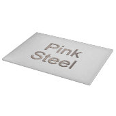 Roze Staal wit glas snijplank (Hoek)