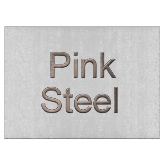 Roze Staal wit glas snijplank (Voorkant)