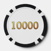 Roze Staal wit zwart goud 10K gestreepte poker chi Chips (Achterkant)