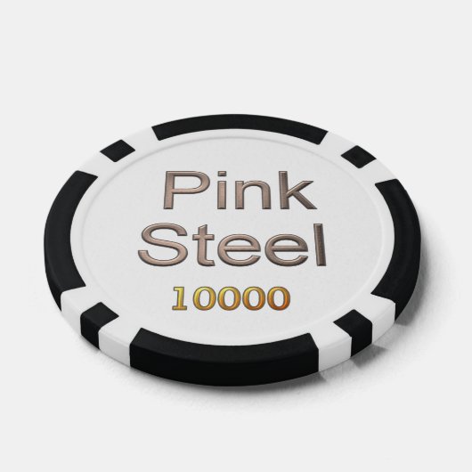 Roze Staal wit zwart goud 10K gestreepte poker chi Poker Chips (Enkel)