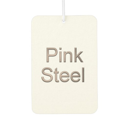 Roze Staal witte auto luchtverfrisser (Voorkant)