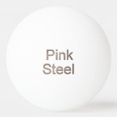 Roze Staal woord 3-sterren ping pong bal Pingpongbal (Voorkant)