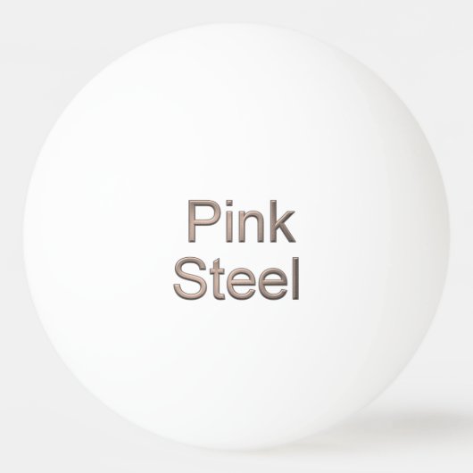 Roze Staal woord 3-sterren ping pong bal Pingpongbal (Voorkant)