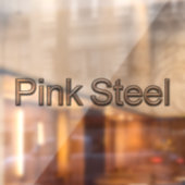 Roze Staal woord see-thru venster vastklampen voor Raamsticker (Vel 2)