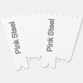 Roze Staal woord verticale witte popcorn dozen Bedankdoosjes (Ongevouwen)