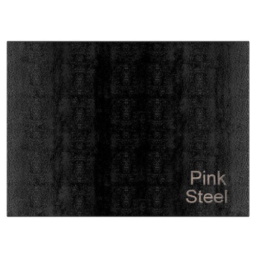 Roze Staal zwart glas snijplank (Voorkant)