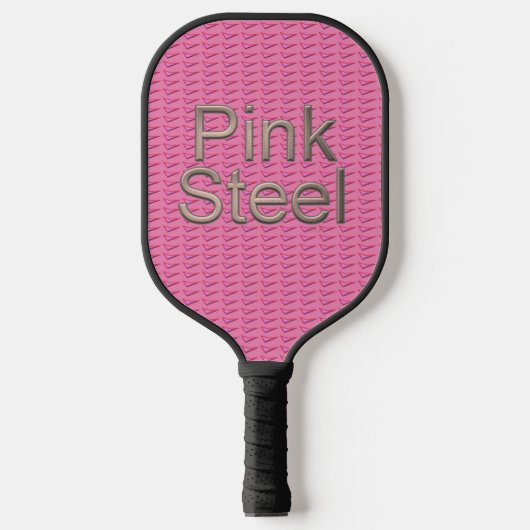 Roze Staal zwart pickleball paddle (Voorkant)