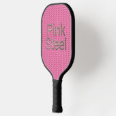 Roze Staal zwart pickleball paddle (Links)