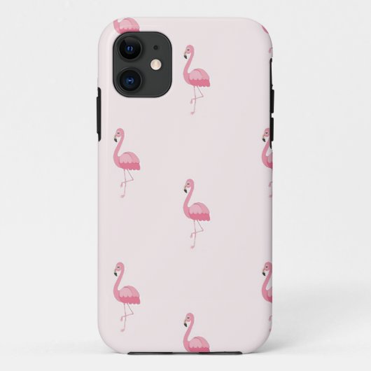 Roze staande flamingo Case-Mate iPhone case (Achterkant)