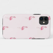 Roze staande flamingo Case-Mate iPhone case (Achterkant (horizontaal))