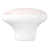 Roze staande flamingo keramische knop (Zijkant)