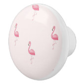 Roze staande flamingo keramische knop (Rechts)